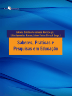 Saberes, práticas e pesquisas em educação