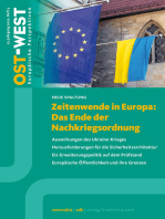 Zeitenwende in Europa: Das Ende der Nachkriegsordnung: Ost-West. Europäische Perspektiven 3/2022