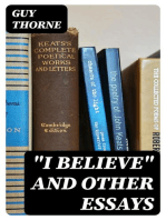 "I Believe" and other essays