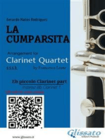Eb piccolo Clarinet (instead Bb 1) part "La Cumparsita" tango for Clarinet Quartet