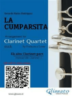 Eb Alto Clarinet part "La Cumparsita" tango for Clarinet Quartet