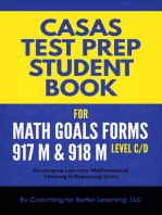 CASAS Test Prep Student Book for Math GOALS Forms 917M & 918M Level C/D