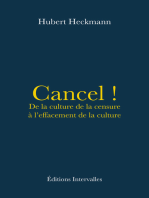 Cancel !: De la culture de la censure à l’effacement de la culture