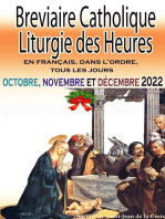 Breviaire Catholique Liturgie des Heures: en français, dans l'ordre, tous les jours pour octobre, novembre et décembre 2022