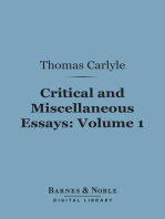 Critical and Miscellaneous Essays, Volume 1 (Barnes & Noble Digital Library)