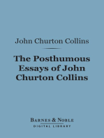 The Posthumous Essays of John Churton Collins (Barnes & Noble Digital Library)