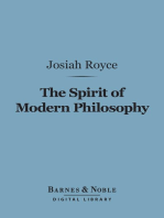 The Spirit of Modern Philosophy (Barnes & Noble Digital Library)