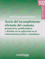 Teoría del Incumplimiento Eficiente del Contrato:: Perspectivas, Problemáticas y Desafíos en su Aplicación en el Ordenamiento Jurídico Colombiano