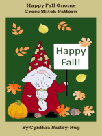 Happy Fall Gnome Cross Stitch Pattern