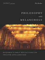 Philosophy and Melancholy: Benjamin's Early Reflections on Theater and Language