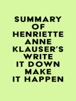 Summary of Henriette Anne Klauser's Write It Down Make It Happen