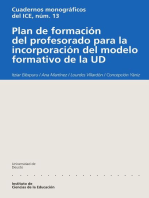 Plan de formación del profesorado para la incorporación del modelo formativo de la UD