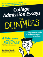 College Admission Essays For Dummies