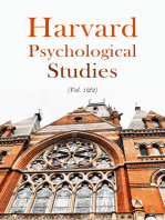 Harvard Psychological Studies (Vol. 1&2): Experimental Investigations from the Prestigious Laboratory