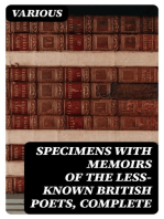 Specimens with Memoirs of the Less-known British Poets, Complete