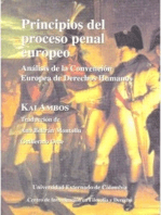 Principios del proceso penal europeo: análisis de la convención Europea de Derechos Humanos