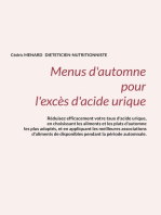 Menus d'automne pour l'excès d'acide urique.