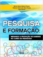 Pesquisa E Formação: