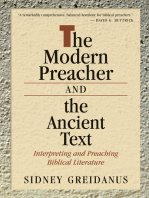 The Modern Preacher and the Ancient Text: Interpreting and Preaching Biblical Literature