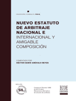 Nuevo estatuto de arbitraje nacional e internacional y amigable composición