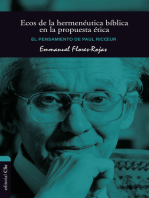 Ecos de la hermenéutica bíblica en la propuesta ética: El pensamiento de Paul Ricoeur