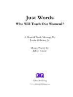 Just Words: Who Will Teach Our Women??