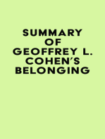 Summary of Geoffrey L. Cohen's Belonging