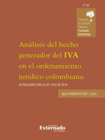 Análisis del hecho generador del iva en el ordenamiento jurídico colombiano, 2a edición