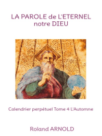 La parole de l'éternel notre dieu: Calendrier perpétuel Tome 4 L'Automne