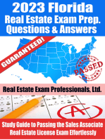 2023 Florida Real Estate Exam Prep Questions, Answers & Explanations: Study Guide to Passing the Sales Associate Real Estate License Exam Effortlessly