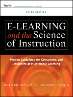 e-Learning and the Science of Instruction: Proven Guidelines for Consumers and Designers of Multimedia Learning