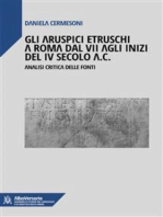 Gli aruspici etruschi a Roma dal VII agli inizi del IV secolo a.C.: Analisi critica delle fonti