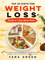 Top 20 Diets for Weight Loss Plus a 7 Day Meal Plan: Weight Loss
