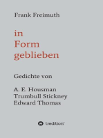 in Form geblieben: Gedichte von A. E. Housman, Trumbull Stickney, Edward Thomas