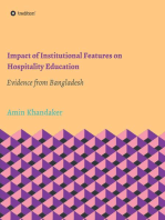 Impact of Institutional Features on Hospitality Education: Evidence from Bangladesh