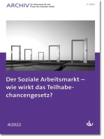 Der Soziale Arbeitsmarkt - wie wirkt das Teilhabechancengesetz?: Ausgabe 4/2022 - Archiv für Wissenschaft und Praxis der sozialen Arbeit