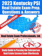 2023 Kentucky PSI Real Estate Exam Prep Questions & Answers