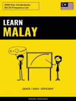 Learn Malay - Quick / Easy / Efficient: 2000 Key Vocabularies