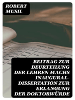 Beitrag zur Beurteilung der Lehren Machs Inaugural-Dissertation zur Erlangung der Doktorwürde