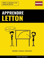 Apprendre le letton - Rapide / Facile / Efficace: 2000 vocabulaires clés