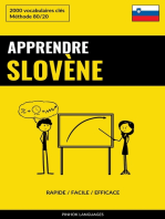 Apprendre le slovène - Rapide / Facile / Efficace: 2000 vocabulaires clés