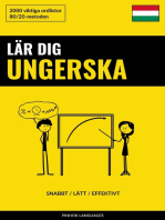 Lär dig Ungerska - Snabbt / Lätt / Effektivt: 2000 viktiga ordlistor