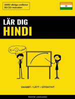 Lär dig Hindi - Snabbt / Lätt / Effektivt: 2000 viktiga ordlistor