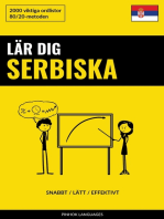 Lär dig Serbiska - Snabbt / Lätt / Effektivt: 2000 viktiga ordlistor