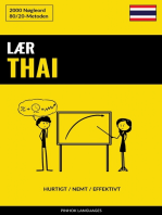 Lær Thai - Hurtigt / Nemt / Effektivt: 2000 Nøgleord