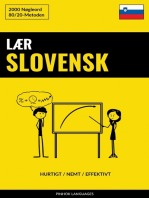 Lær Slovensk - Hurtigt / Nemt / Effektivt: 2000 Nøgleord