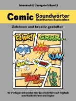 Comic Soundwörter zeichnen und kreativ gestalten Schriftarten Buchstaben Ideenbuch und Übungsheft für Kinder, Teenager, Erwachsene 40 Vorlagen mit coolen Geräuschwörtern auf Englisch