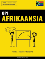 Opi Afrikaansia - Nopea / Helppo / Tehokas: 2000 Avainsanastoa
