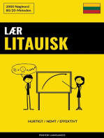 Lær Litauisk - Hurtigt / Nemt / Effektivt: 2000 Nøgleord