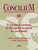 El pecado se perdona, la corrupción no puede ser perdonada. Concilium 358 (2014)